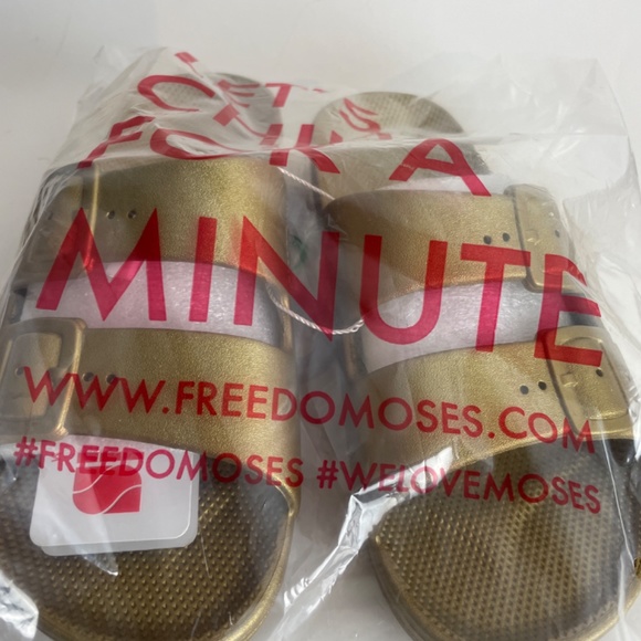 Freedom Moses Two Band Slide Goldie Sandals - Picture 6 of 9